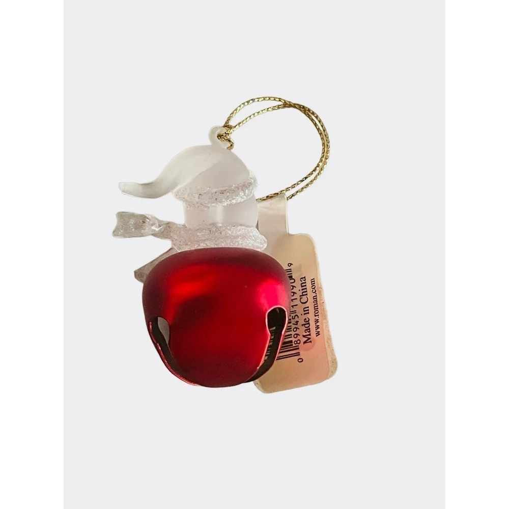 Jingle Buddies Red Clear Frost Bell Ornament New Buffalo Xmas Collectible NWT